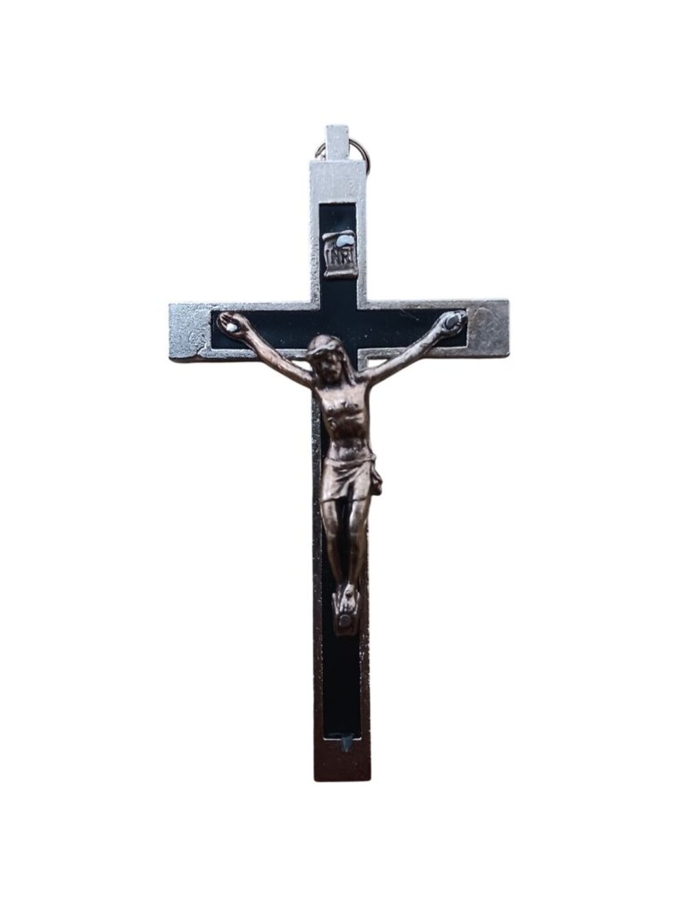 1950s Vintage MCM Catholic Wall Crucifix Jesus Christ Cross Italy INRI Christian